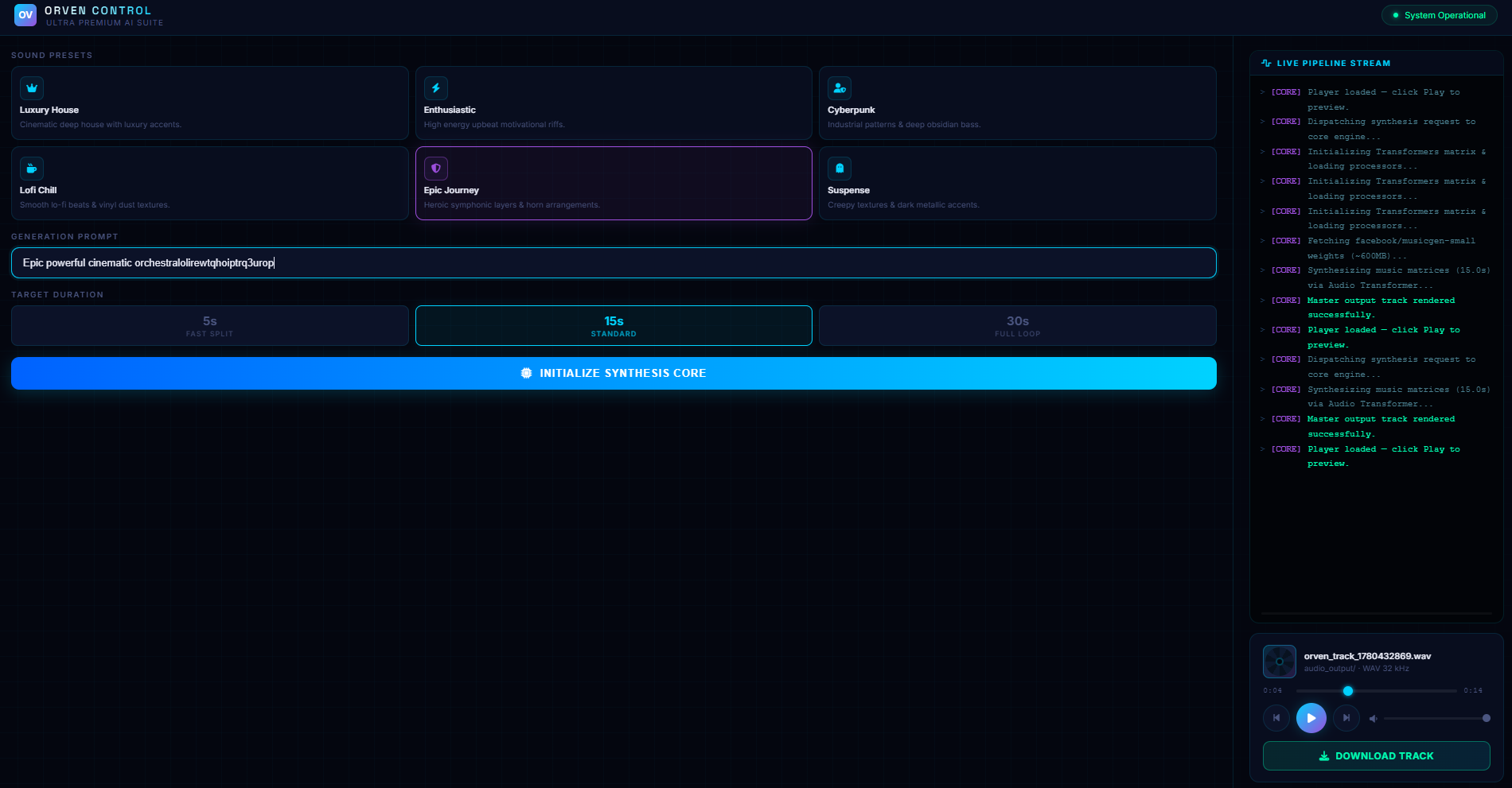 Zesrum AI Music Generation System